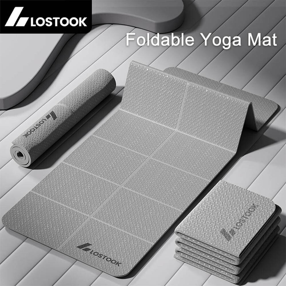Eco-Friendly Foldable Non-Slip TPE Yoga Mat for Pilates Home Workouts