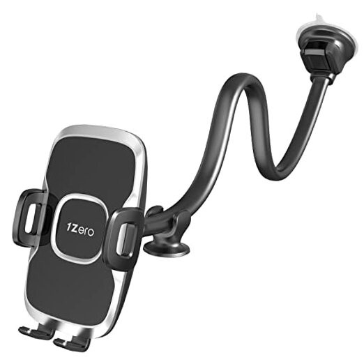 1Zero Solid Car Truck Phone Mount with 14-Inch Adjustable Gooseneck Long Arm Holder
