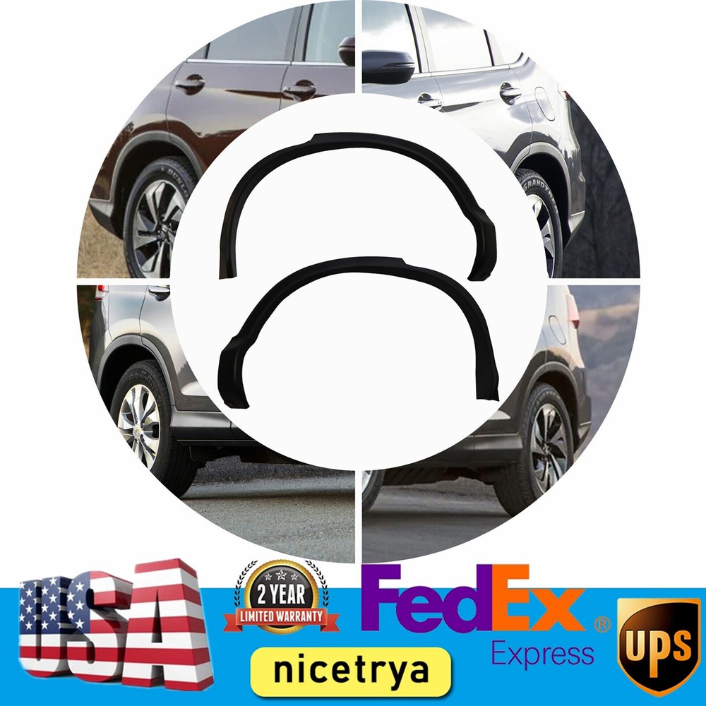 2Pcs Rear Fender Trim Wheel Flare Arch Molding For 2012-2016 Honda CRV CR-V