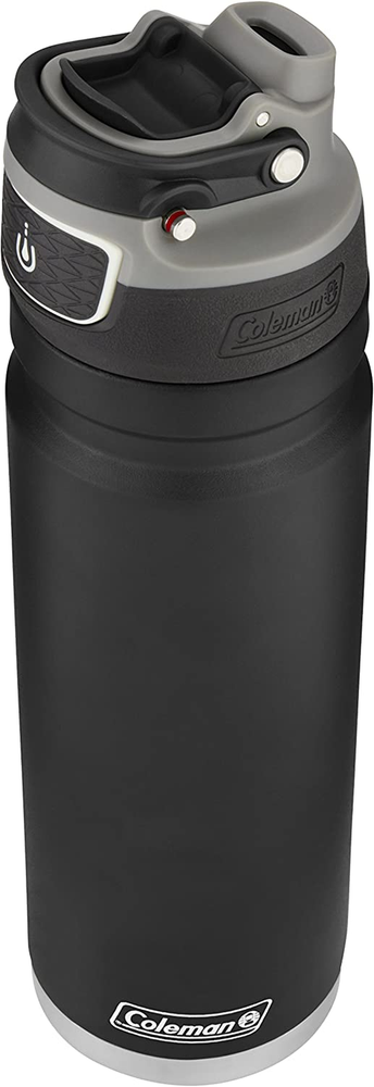 Sleek 24oz FreeFlow AUTOSEAL Stainless Steel Water Bottle Black Leak Proof