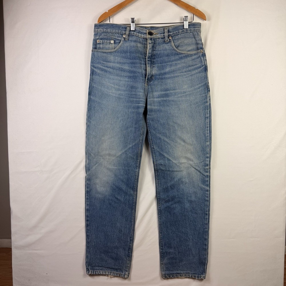Levi's 751 Jeans Mens 34x32 Standard Fit Straight Stretch Blue Light Wash Denim