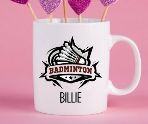 Personalized Badminton Mug Badminton Gift Ideas Badminton Cup Gifts For