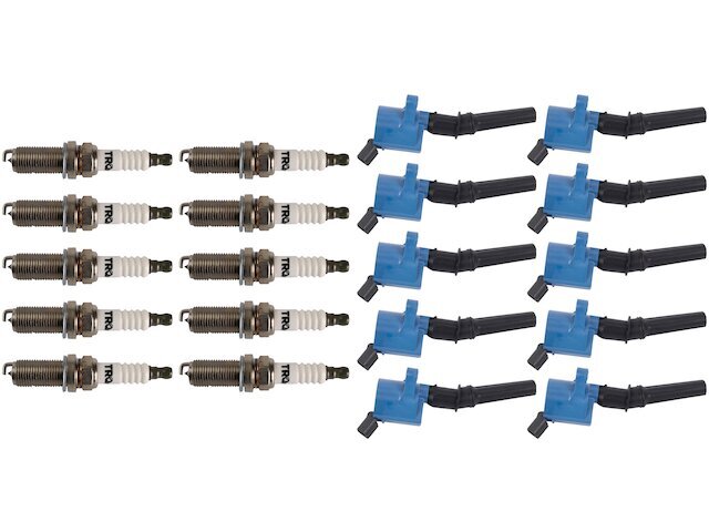 Ignition Coil and Spark Plug Kit fits F450 Super Duty 1999-2004 6.8L V10 45NYBP