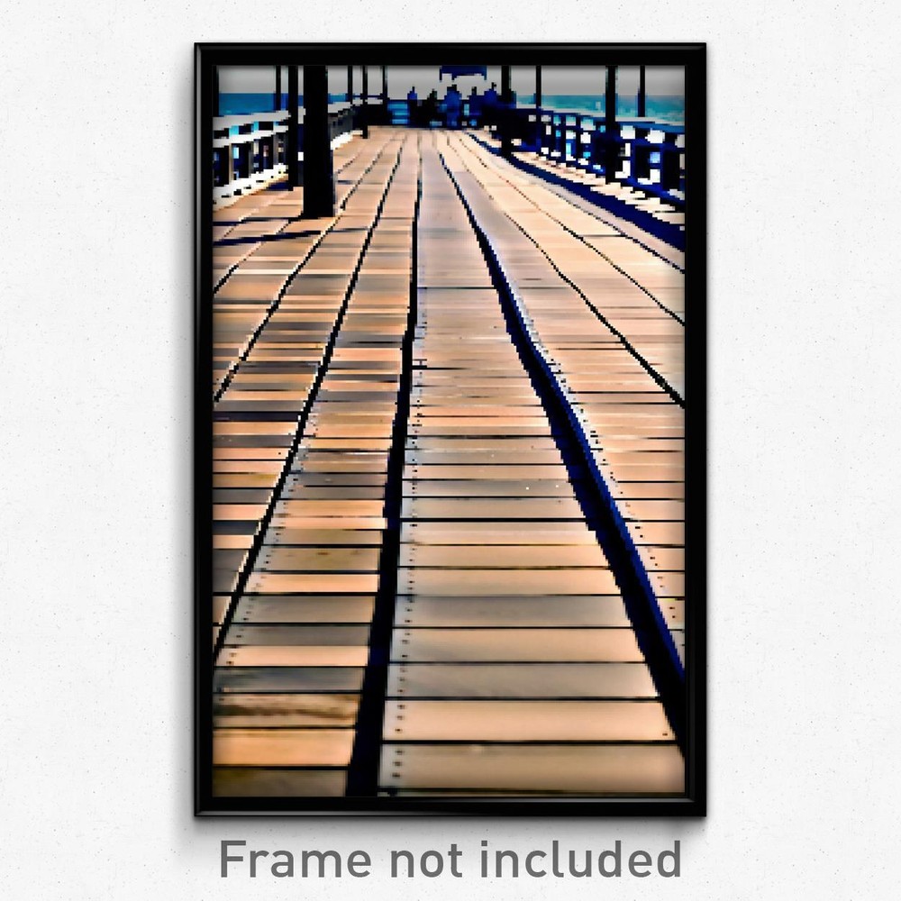 Pixel Art Poster - Well Made Boardwalk (8 Bit Psychedelic Video Game Print)
