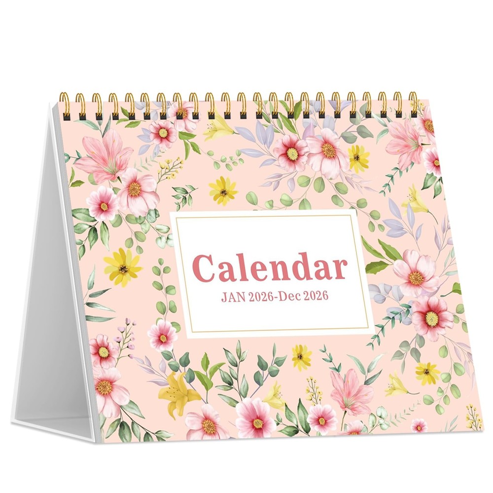 New Best Desk Calendar 2026 Desktop 2026 Standing Flip Cover 12 MonthJanuary -