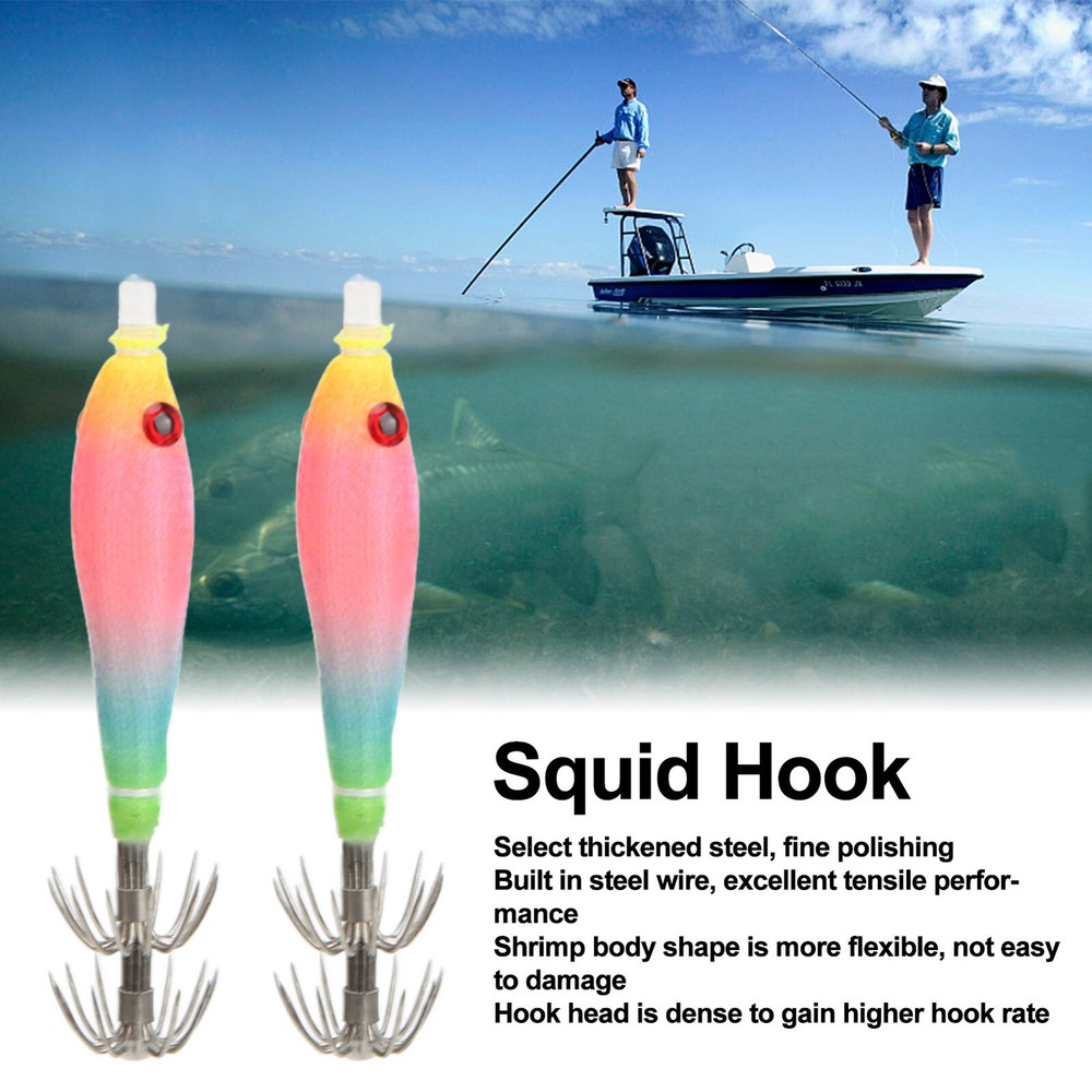 Shiny Stainless Steel Squid Hook Double Polished Cuttlefish Jig Lure