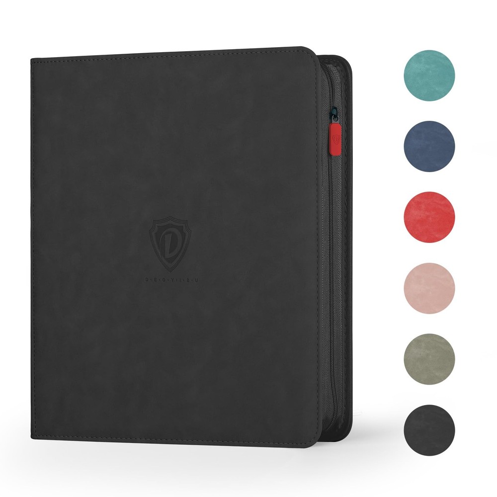 12-Pocket Zip Trading Card Binder Holds 720 Cards Double-Sided