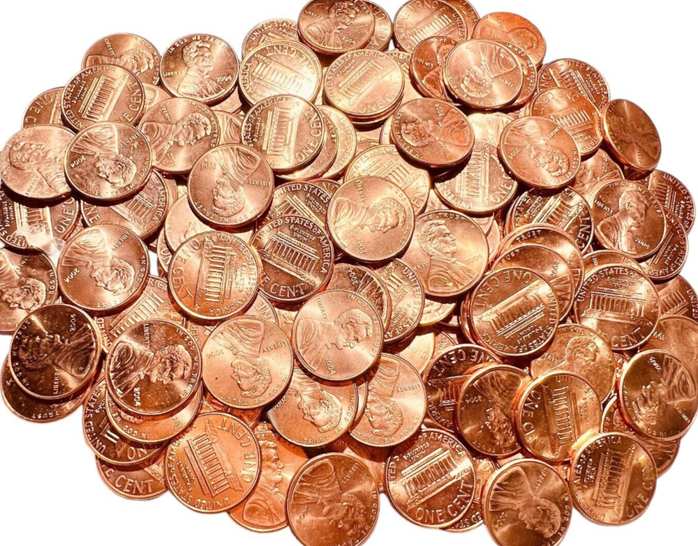 2004 (P) Lincoln Memorial One Cent Roll of 50 BU US Coins 