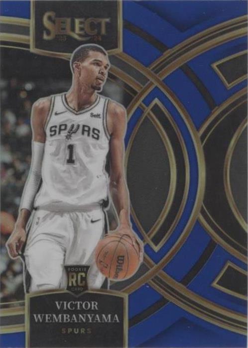 2023-24 Panini Select - Premier Level Blue Prizm #121 Victor Wembanyama (RC)