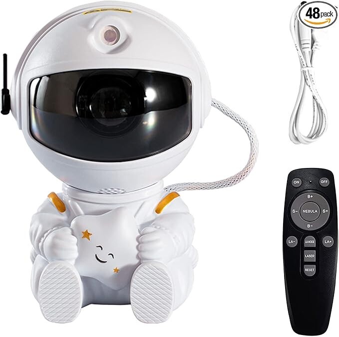 Star Projector Galaxy Night Light - Astronaut Space Buddy Projector with Remote