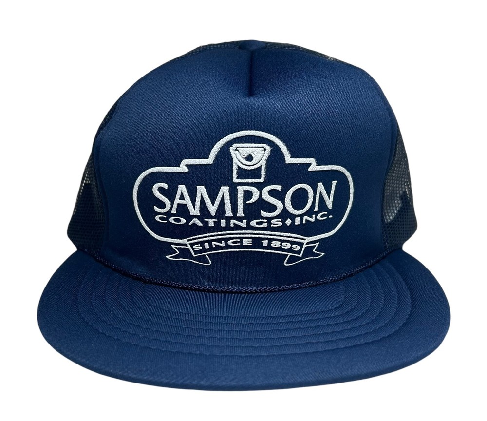 Vintage Sampson Coatings Inc. Since 1899 Snapback Trucker Rope Hat w/Mesh Back