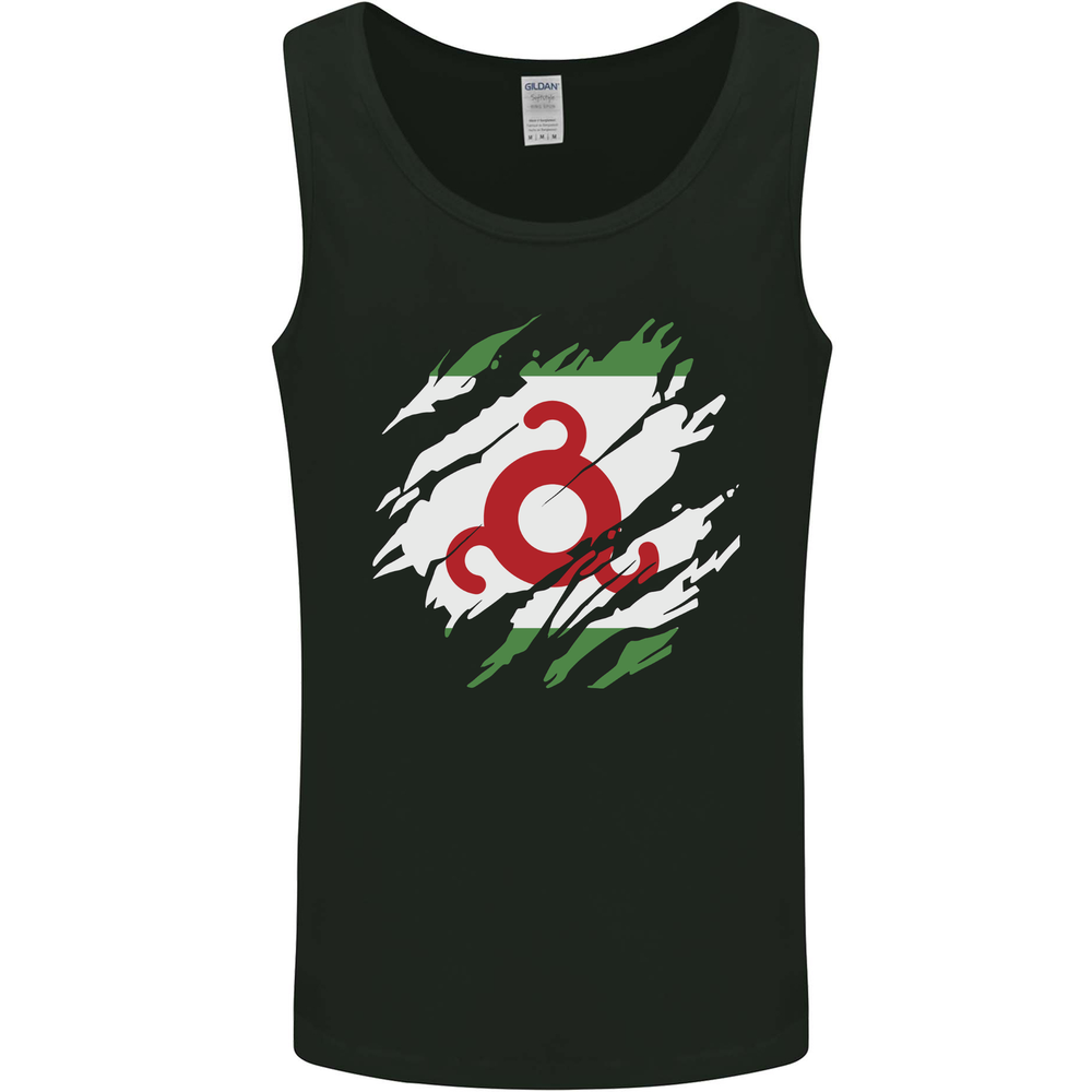 Torn Flag Ingushetia Mens Vest Tank Top