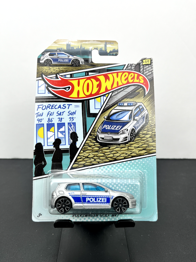 Hot Wheels 2020 Police Series Volkswagen Golf MK7 German Police Silver 5/5