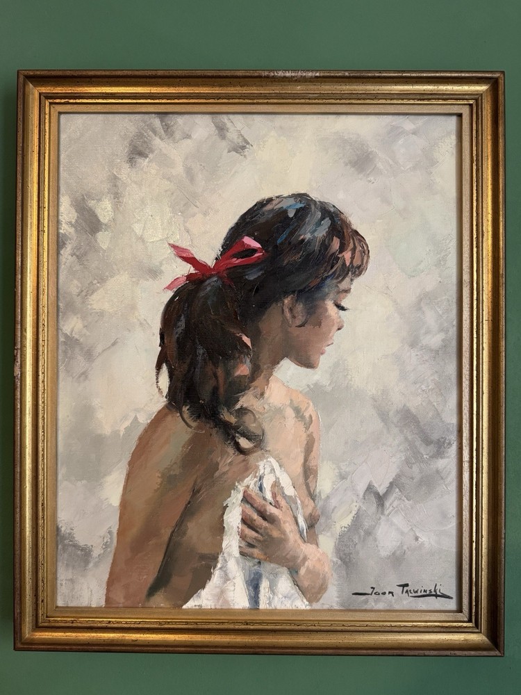 Oil On Canvas Female Nude Painting by Igor Talwinski (Polish, 1907-1983)