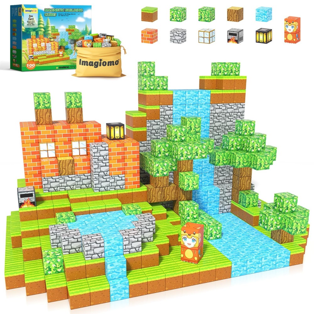 100PCS Magnetic Building Blocks for Kids - Forest Fox Adventure STEM Toy Set