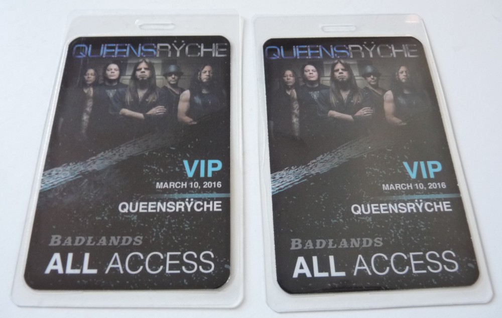 Queensryche Badlands 2016 All Access Concert Tour Laminate Backstage Pass D17