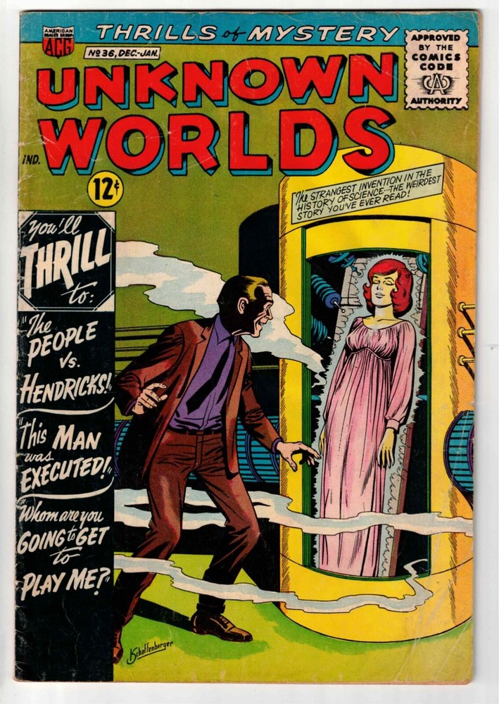 UNKNOWN WORLDS (ACG) #36 1965 JOHNNY CRAIG ART SILVER AGE!