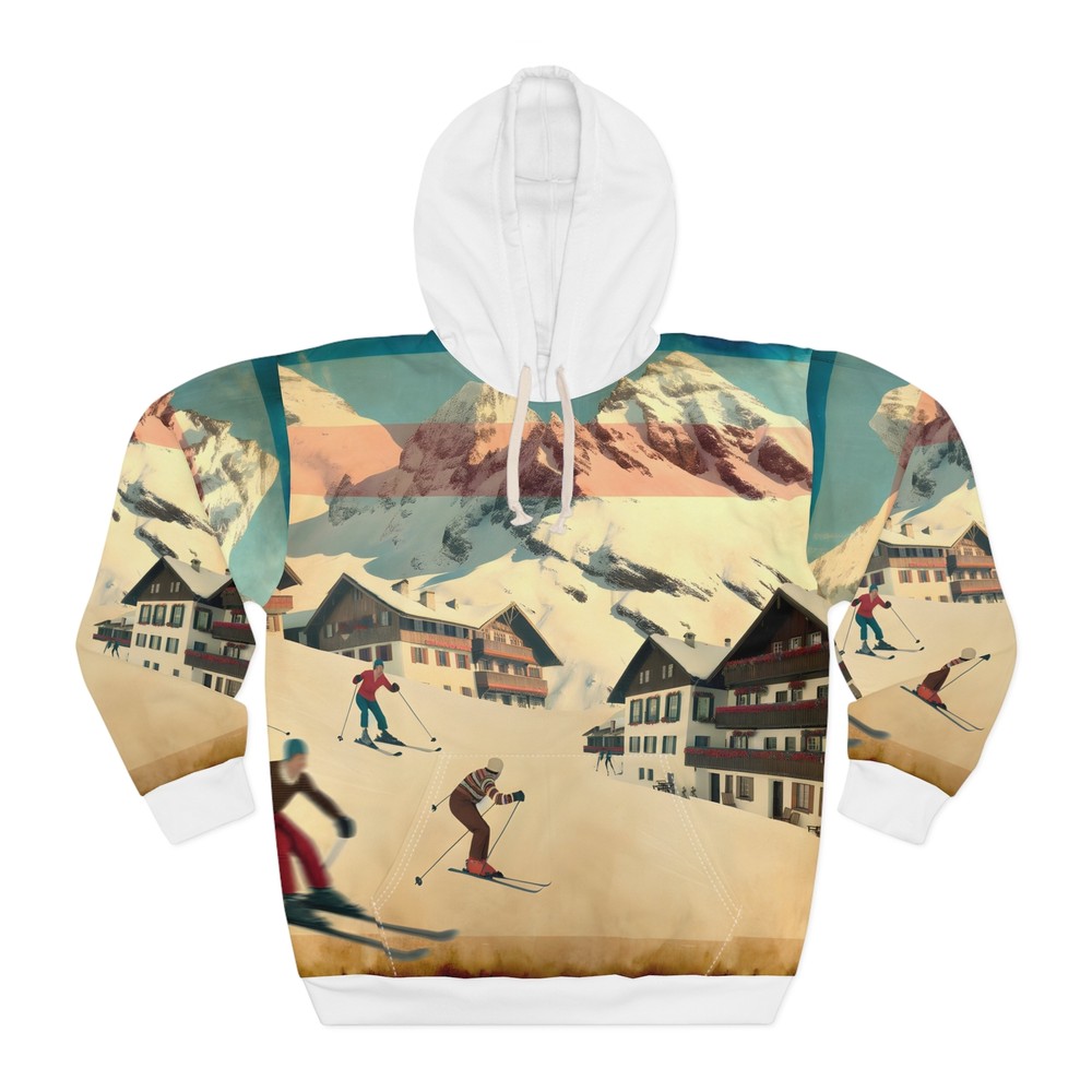 Breckenridge Hoodie All Over Print Mountain Ski Apparel Travel Gear Sweatshirt