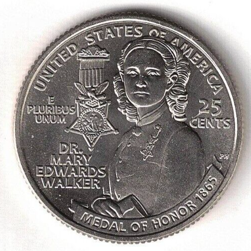 2024-P Philadelphia Brilliant Uncirculated American Women DR Mary Walker Quarter