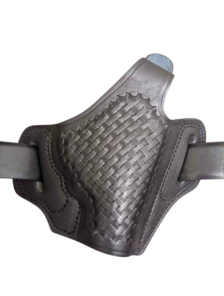Ruger LCR Black Leather Basket Weave Holster