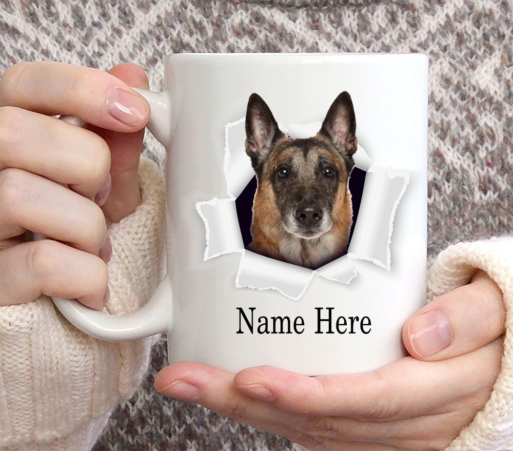 Funny Personalized Belgian Malinois Custom Name Coffee Mug 11oz Belgian Malinois