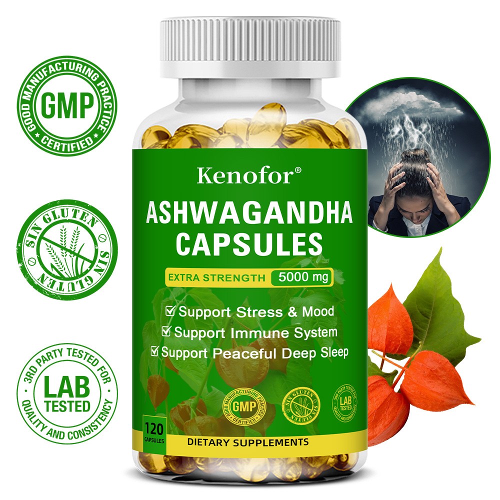 Ashwagandha 2300mg Capsules for Energy Boost and Overall Health 30-120 Count