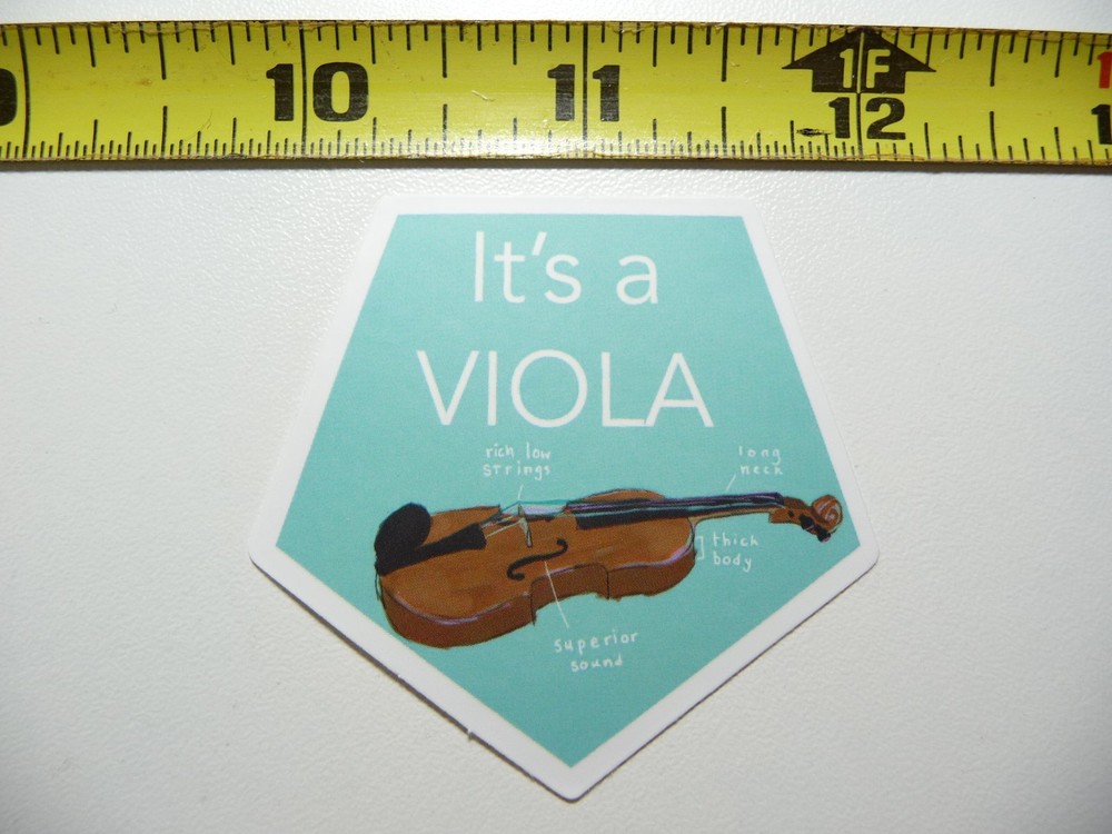 VIOLA FAN HIGHLIGHTS MUSIC DECAL STICKER BAND CONCERT HALL MUSICAL