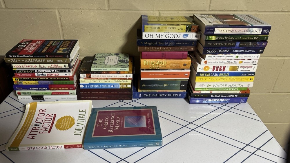 Misc Books Closeout Clearance Sale Bulk Lot 40 Titles — Mostly Brand New Or Like-image