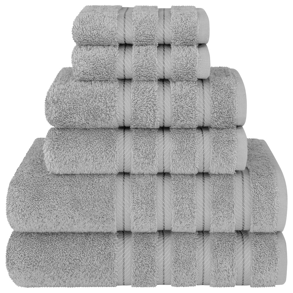 Luxury 6-Piece Towel Set with 2 Bath 2 Hand Towels 2 Washcloths 600 GSM Ultra Soft