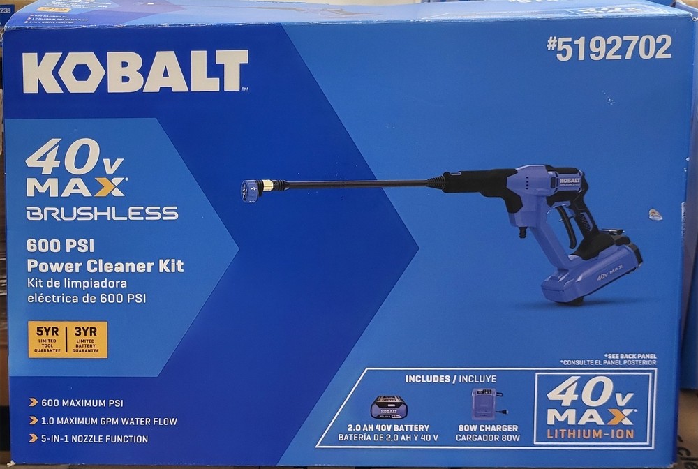 Kobalt 40V Max Cordless Power Cleaner Kit with Battery and Charger