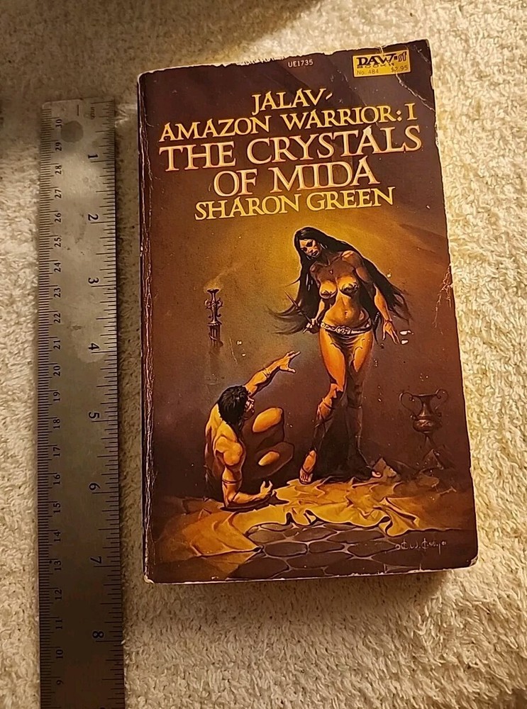 RARE PB Jalav-Amazon Warrior: I THE CRYSTALS OF MIDA by Sharon Green (1982) Vntg