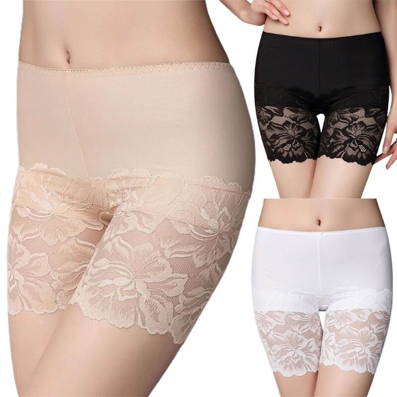 Women's Thin Breathable High-Waist Safety Shorts Anti-Curl