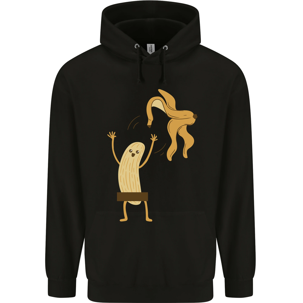 Sudadera con capucha Get Naked censurada Banana Divertida para hombre 80% algodón