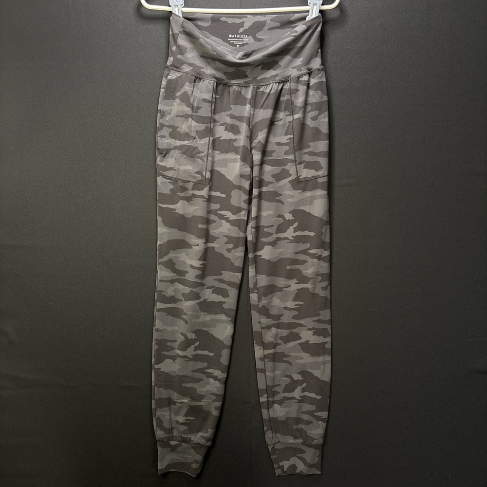 Athleta Salutation Camo Jogger Pants Sweatpants Women’s Size S Small Tall ST