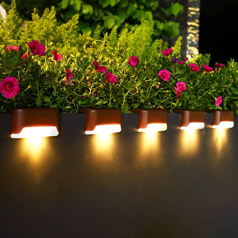 16 Pack Solar LED Deck Lights for Outdoor Steps, Waterproof Patio Lighting