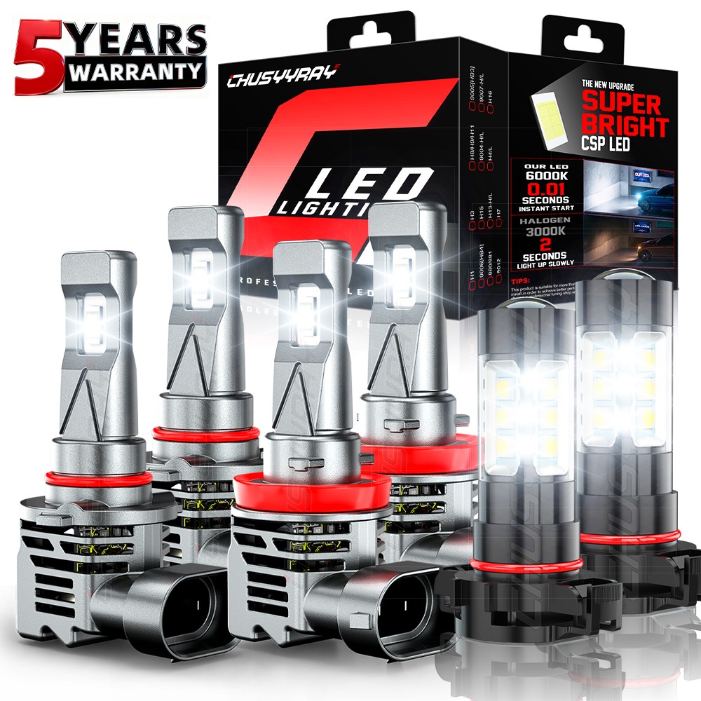 For Chevy Tahoe 2007-2014 LT Sport Utility 4-Door 5.3L LED Headlights Fog Bulbs