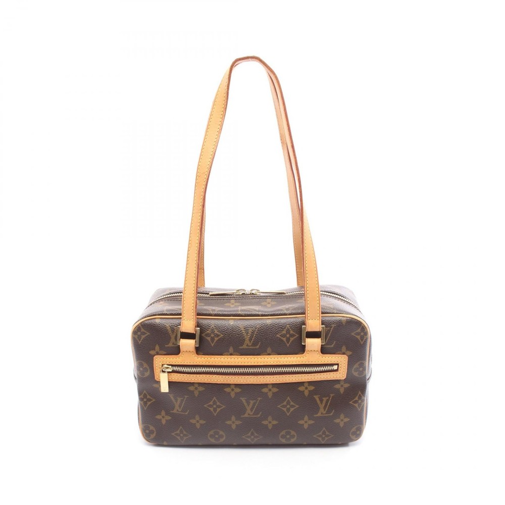 LOUIS VUITTON Cite MM Shoulder Bag M51182 Monogram canvas leather Brown Used LV