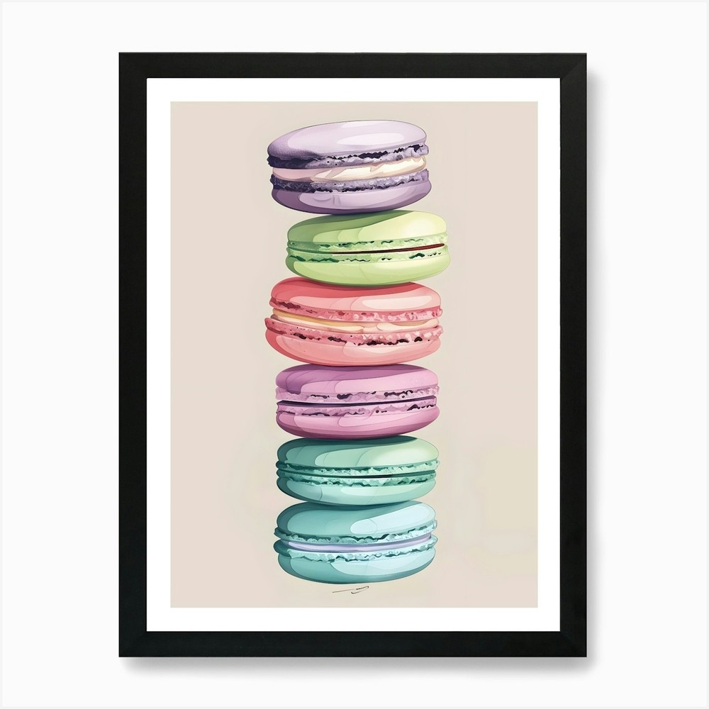 Macarons 1 Art Print Framed Wall Art Poster Canvas Print Picture