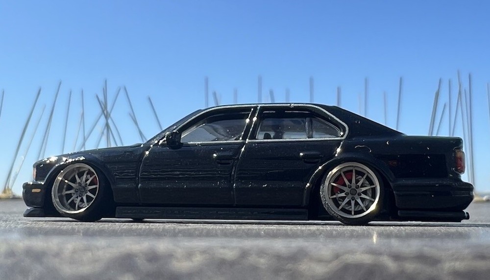 Custom Hotwheels Premium BMW M5 Black Slammed Cambered 10 Spoke Carlomo 🔥🔥