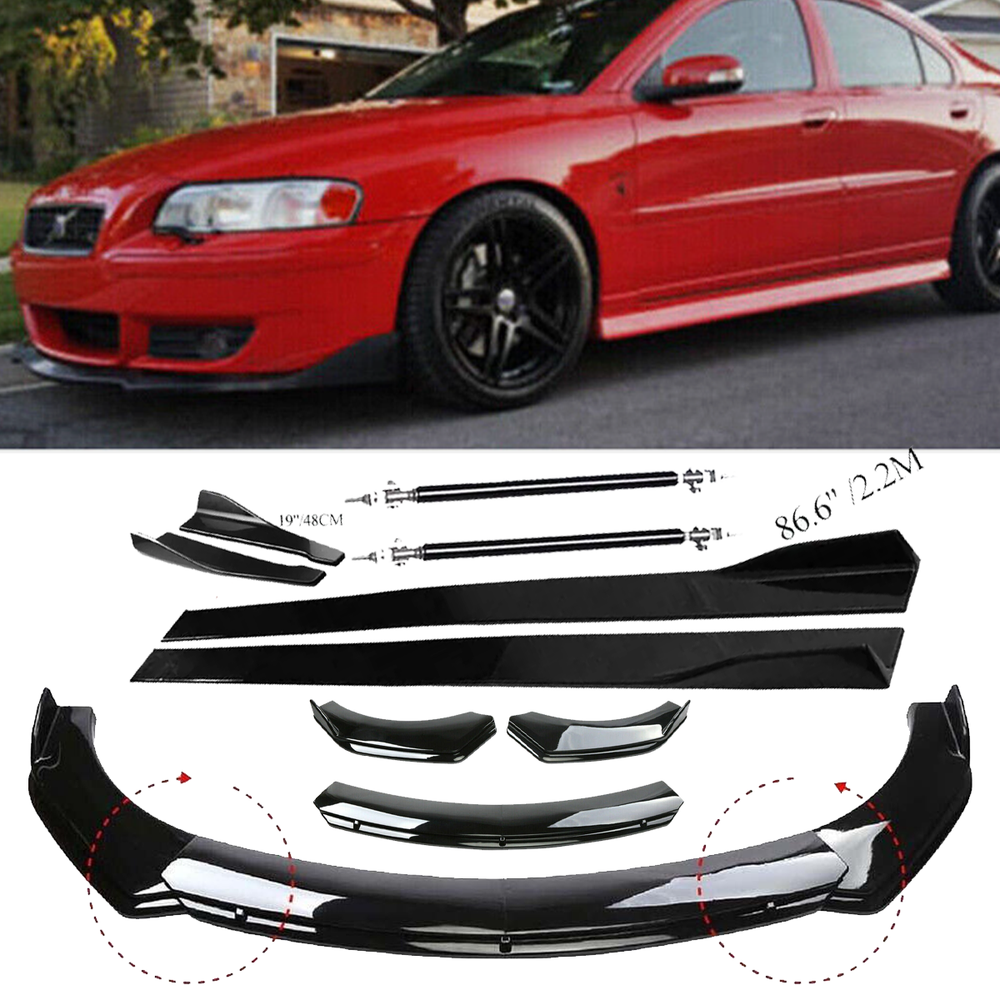 Volvo S40 S60 S70 S80 Front Bumper Lip Spoiler & Side Skirt Body Kit