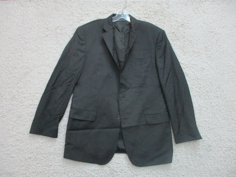 Ermenegildo Zegna Blazer 42 Medium Adult Black Wool Silk Made In Italy Mens M