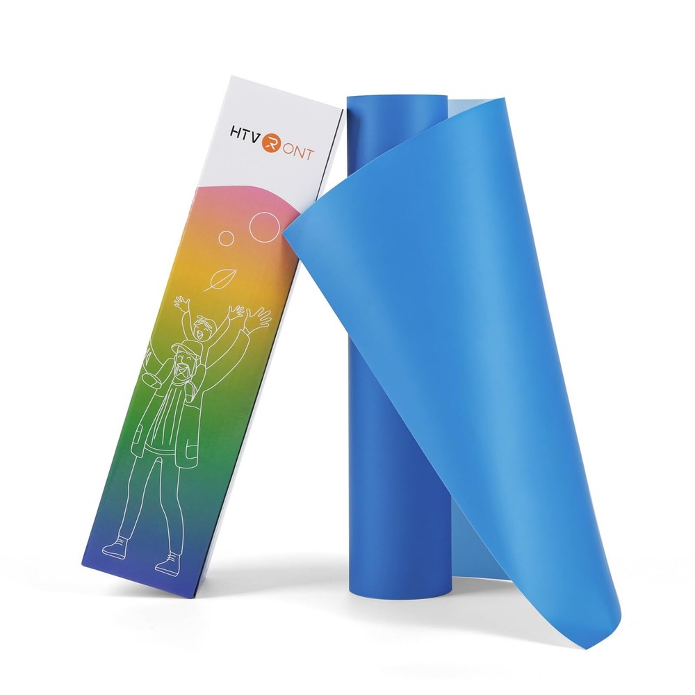 HTVRONT Stencil Vinyl Adhesive Material - Blue Stencil Vinyl for Cricut & Sil...