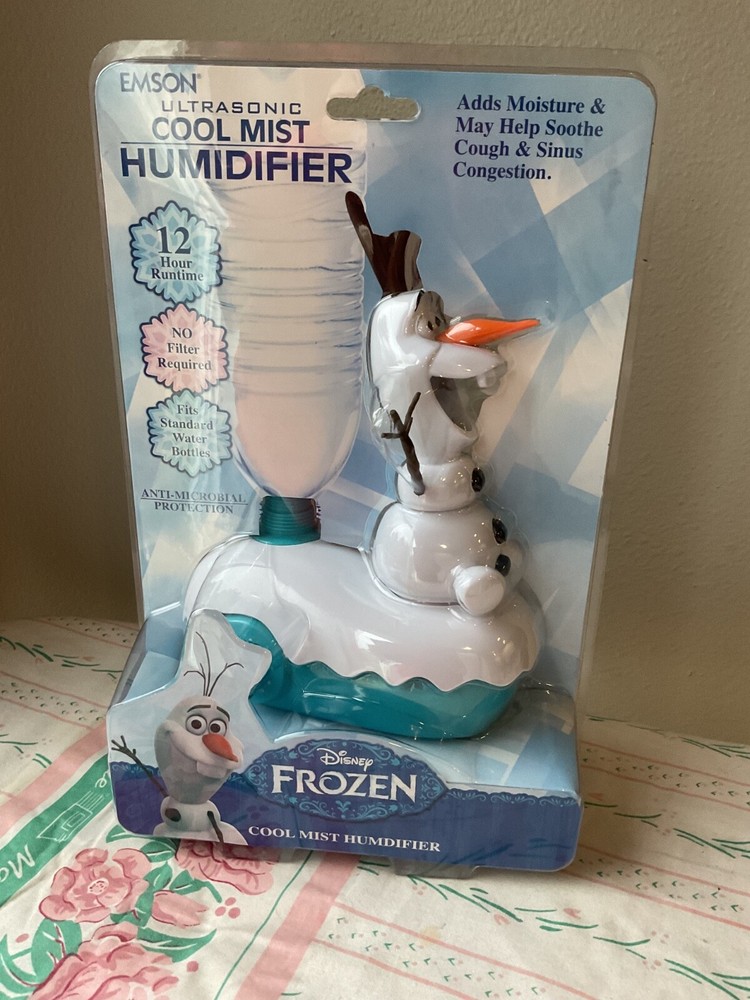 Emson Ultrasonic Cool Mist Humidifier with Disney's Frozen Olaf Design Uses Water Bottle Technology