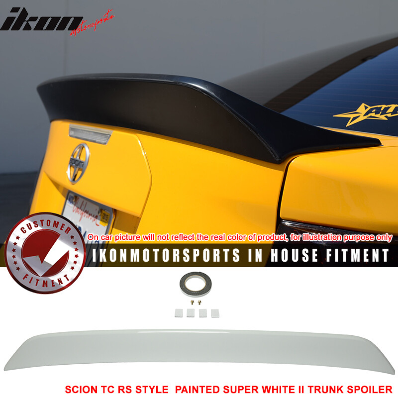 11-16 Scion tC RS Style Painted Super White II Trunk Spoiler Wing