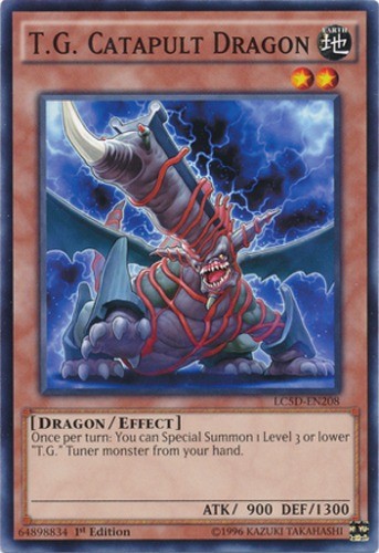 T.G. Catapult Dragon LC5D-EN208 Common 1st Edition Moderately Played TCG Card