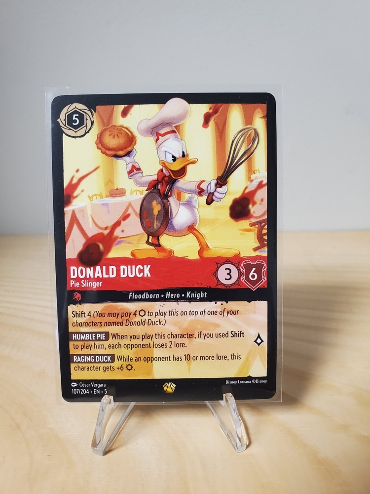 Lorcana TCG Donald Duck 107/204 EN 5 Legendary Card