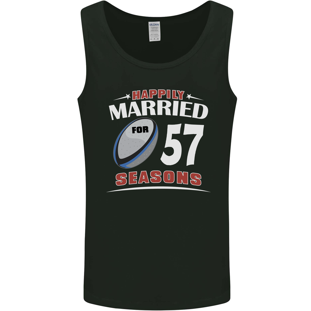 57 Year Wedding Anniversary 57th Rugby Mens Vest Tank Top