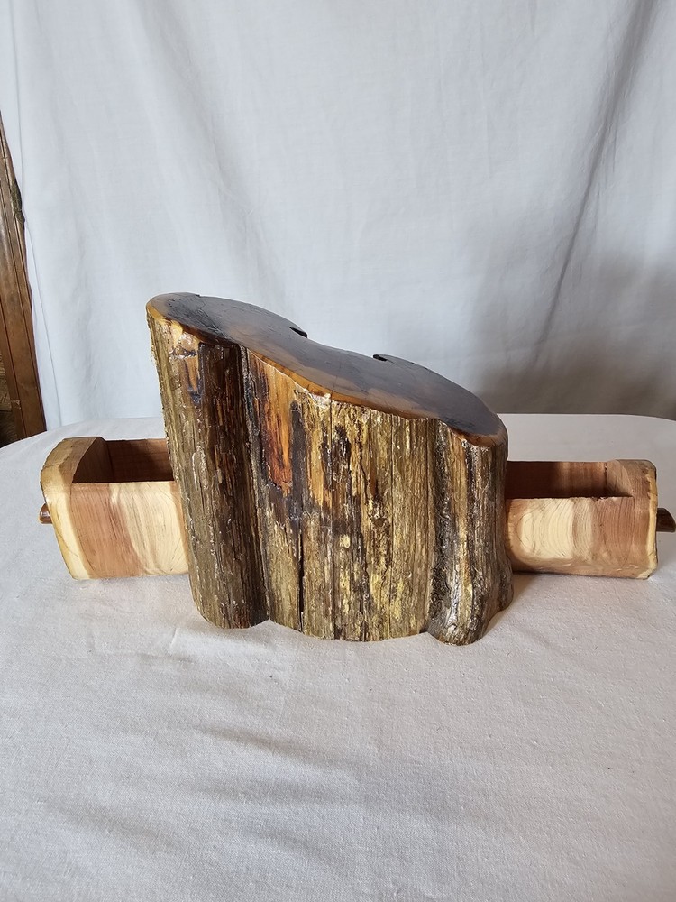 Handmade Cedar Trinket Box with 2 Drawers for Jewelry Storage