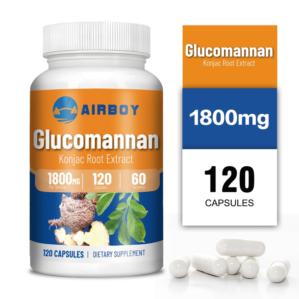 Glucomannan Konjac Root Extract 1800mg -Weight Loss Supplement,Suppress Appetite
