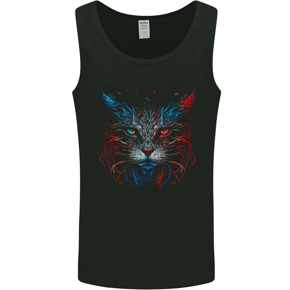 A Fantasy Cat With Cool Colours 5 Mens Vest Tank Top